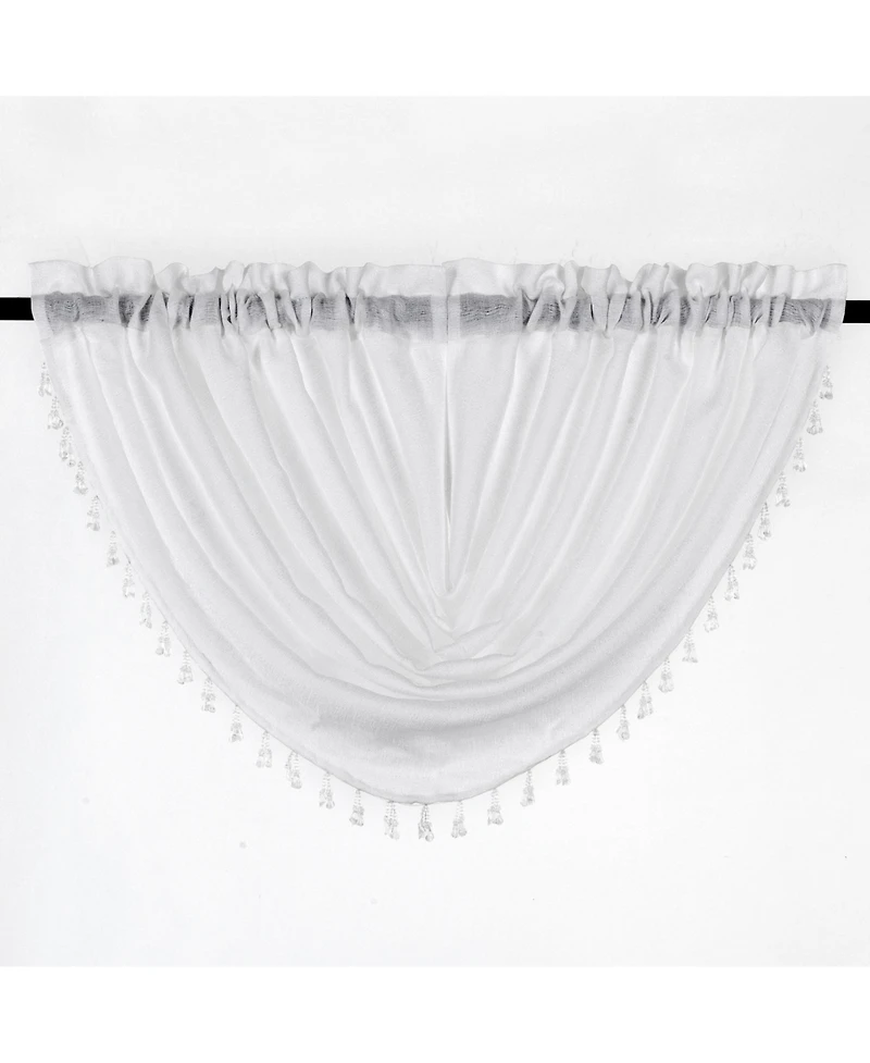 Kate Aurora Living Textured Crepe Sheer Single Window Curtain Treatments And Valances