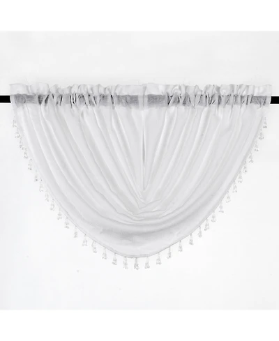 Kate Aurora Living Textured Crepe Sheer Single Window Curtain Treatments And Valances