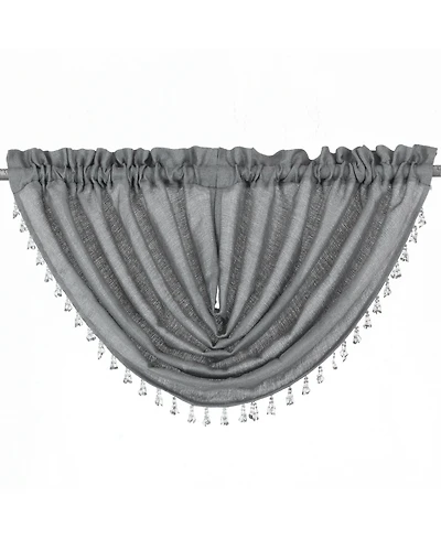 Kate Aurora Living Textured Crepe Sheer Single Window Curtain Treatments Valances