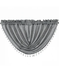 Kate Aurora Living Textured Crepe Sheer Single Window Curtain Treatments Valances