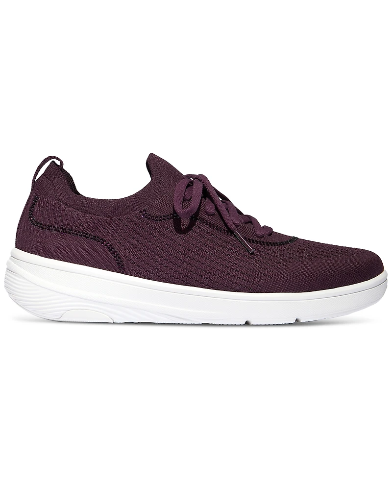 FitFlop Women's Super-q Crystal-Trim Knit Laced Up Sneakers