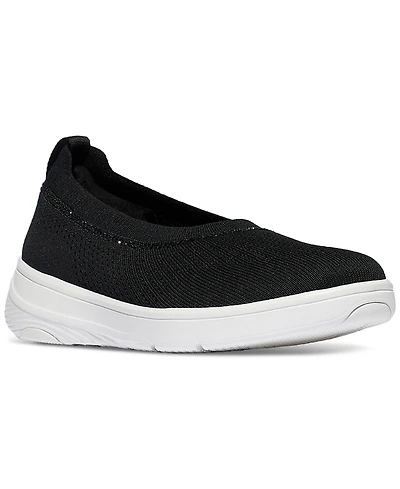FitFlop Women's Super-q Crystal-Trim Knit Ballerina Flats