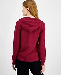Id Ideology Women's Relaxed Zip-Front Long-Sleeve Fleece Hoodie, Created for Macy's