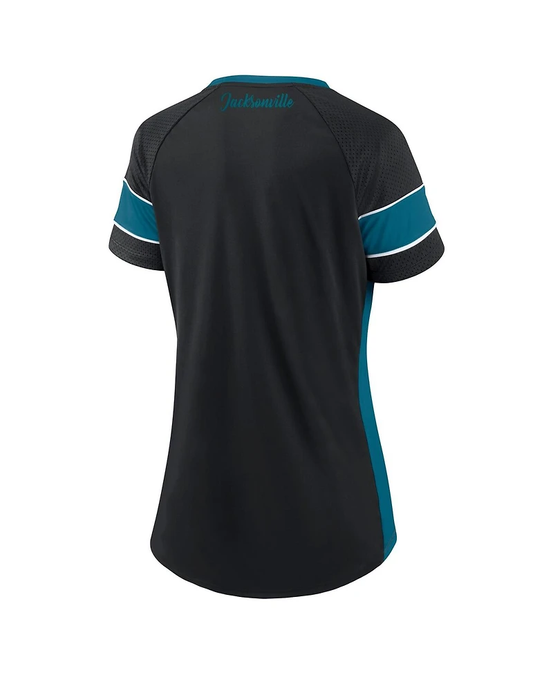 Fanatics Women's Black Jacksonville Jaguars Athena Lace-Up Top