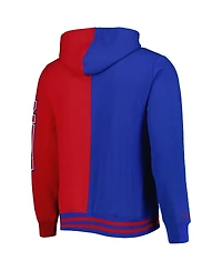 Mitchell & Ness Men's Royal/Red New Jersey Nets Hardwood Classics Split Pullover Hoodie