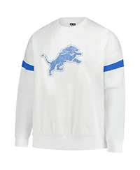 Fanatics Women's White Detroit Lions Plus Fleece Pullover Sweatshirt