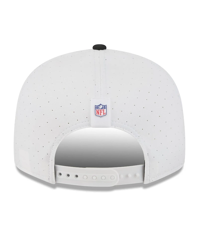 New Era Men's White/Black Atlanta Falcons 2025 Nfl Training Camp Split Panel 9FIFTY Snapback Hat
