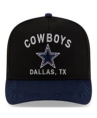 New Era Big Boys and Girls Black/Navy Dallas Cowboys 2025 Nfl Draft A-Frame 9FIFTY Snapback Hat