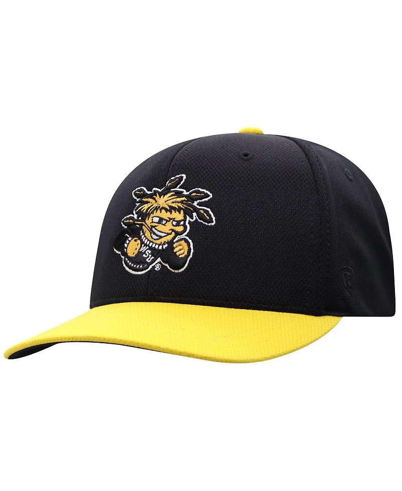 Top of the World Men's Black/Yellow Wichita State Shockers Reflex Two-Tone Flex Hat
