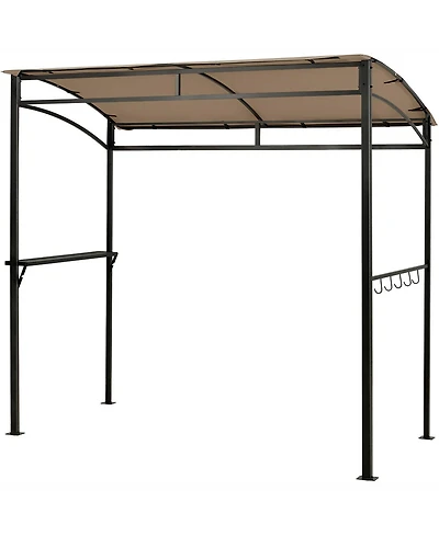 Gymax 7'x4.5' Grill Gazebo Outdoor Patio Garden Bbq Canopy Shelter Storage Hook