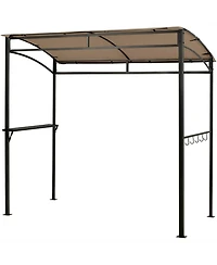 Gymax 7'x4.5' Grill Gazebo Outdoor Patio Garden Bbq Canopy Shelter Storage Hook