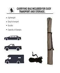 Hexagon Pop Up Party Tent Gazebo w/ Netting, 12' x 12