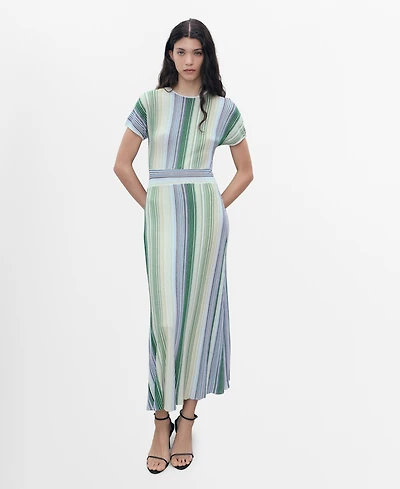 Mango Women's Woven Striped Dress