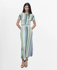 Mango Women's Woven Striped Dress