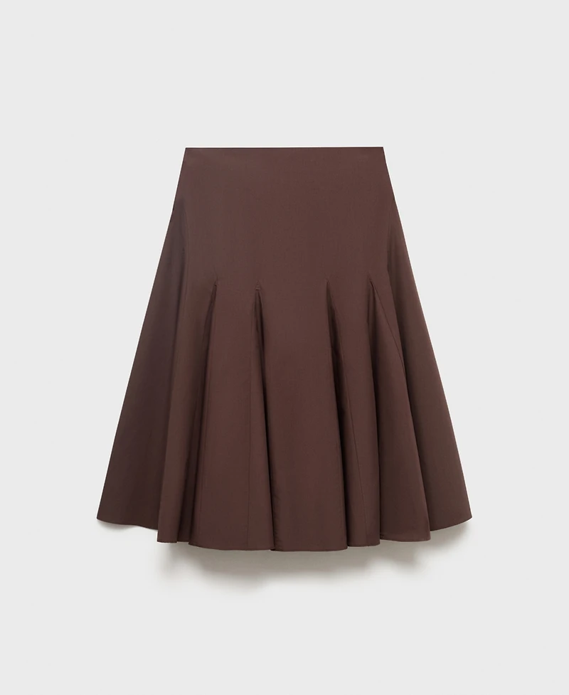 Mango Women's Pleated Midi Skirt