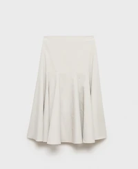Mango Women's Pleated Midi Skirt