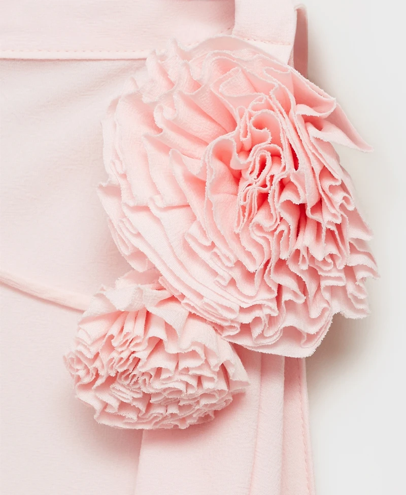 Mango Women's Flower Detail Draped Blouse