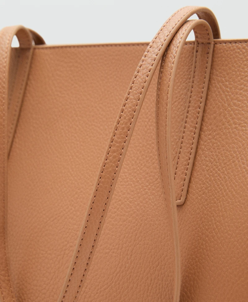 Mango Women's Double Handle Shopper Bag