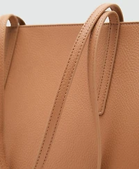 Mango Women's Double Handle Shopper Bag