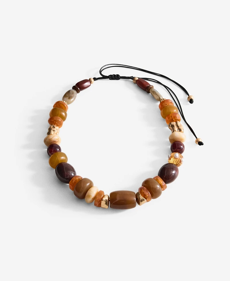 Mango Women's Combined Resin Balls Maxi Necklace