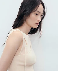 Mango Women's Knitted Cut-Out Top