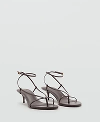 Mango Women's Thin Strap Heeled Sandals
