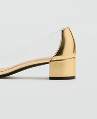 Mango Women's Combined Vinyl Heeled Shoes