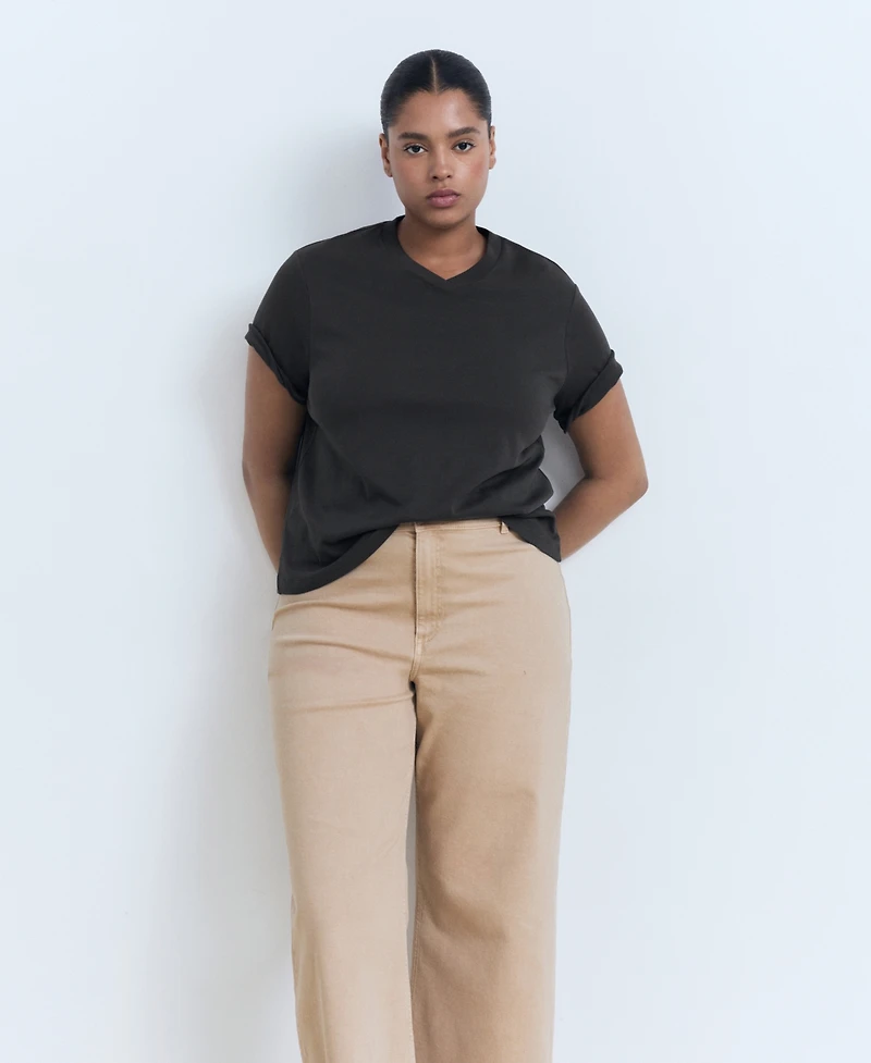 Mango Women's Catherin Culotte High-Rise Jeans