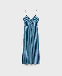 Mango Women's Striped Gathered Dress