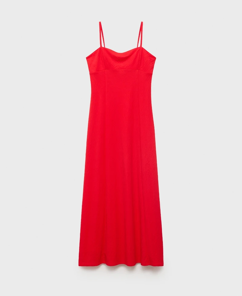 Mango Women's Bow on the Back Midi Dress