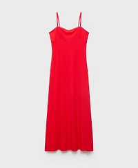 Mango Women's Bow on the Back Midi Dress