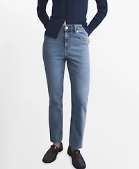 Mango Women's Sienna Flared Cropped Jeans