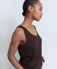 Mango Women's Strap Linen Top