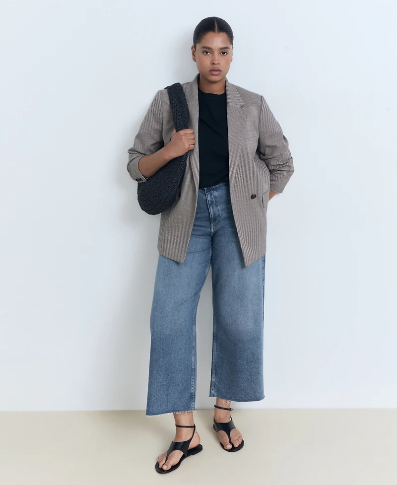 Mango Women's Catherin Culotte High-Rise Jeans