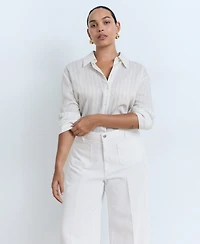 Mango Women's High-Rise Wide Leg Jeans