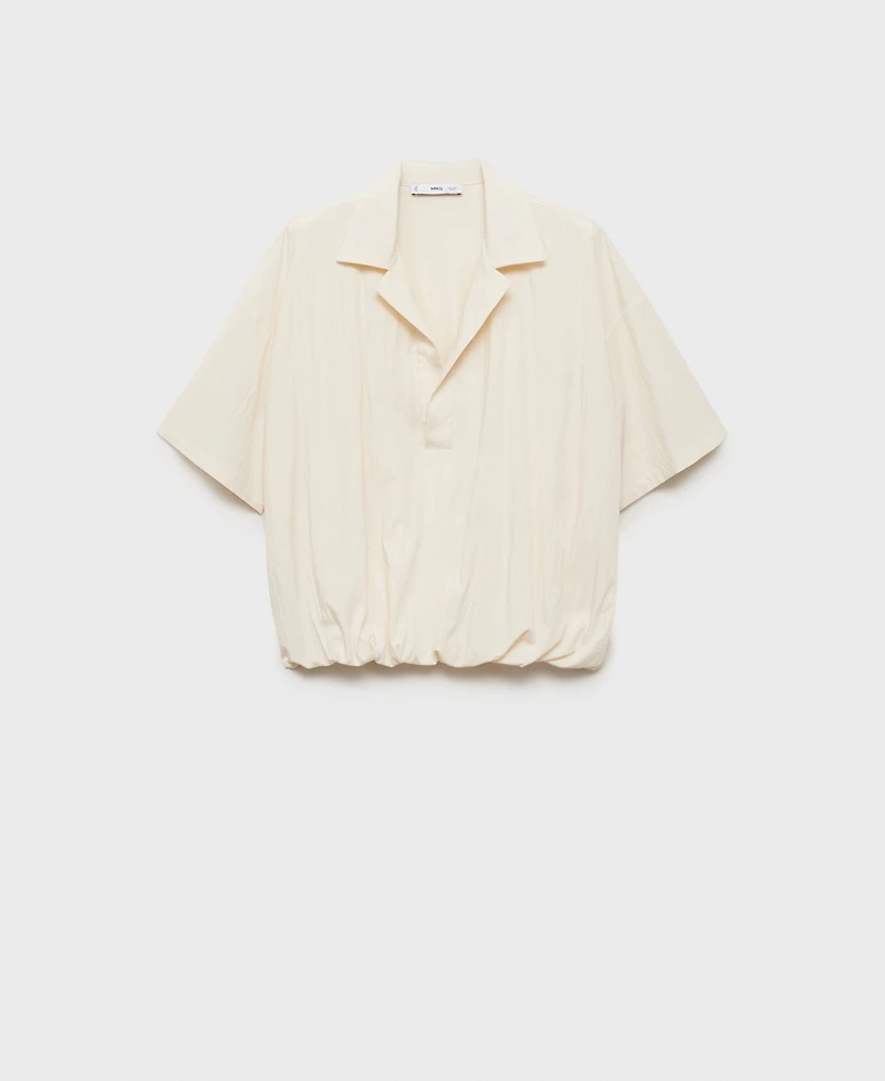 Mango Women's Crop Puffed Shirt