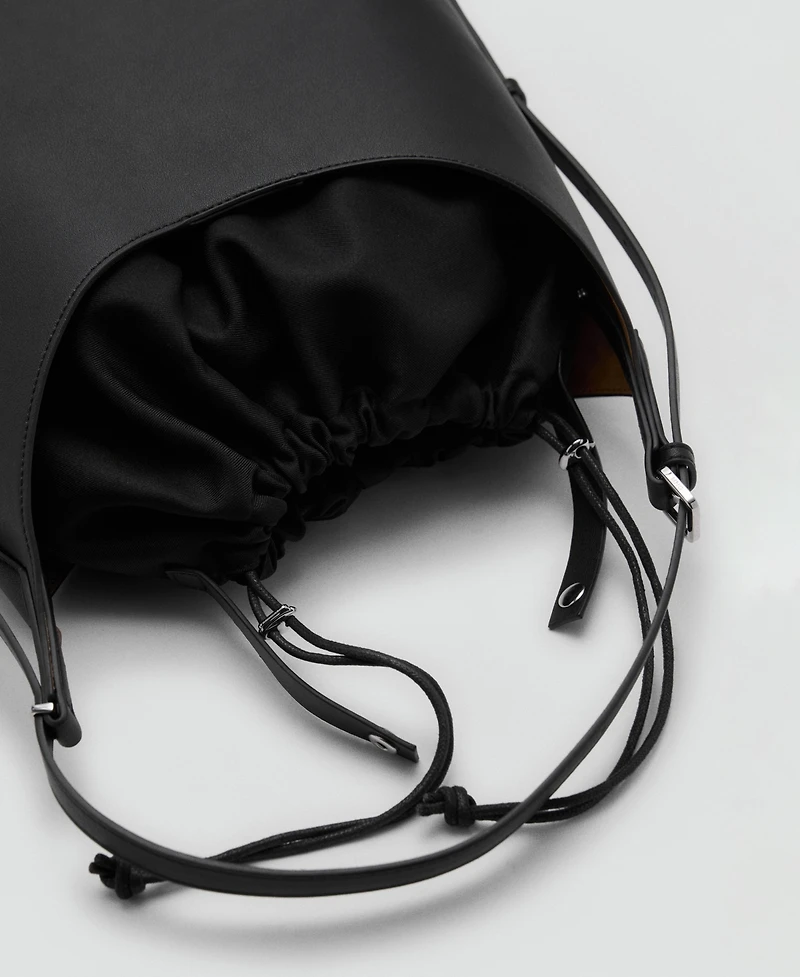 Mango Women's Buckle Shopper Bag