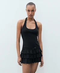 Mango Women's Short Ruffled Dress