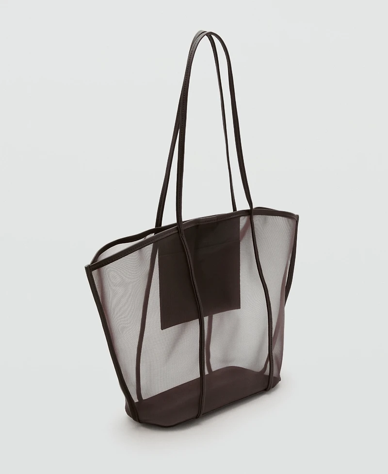 Mango Women's Semi-Transparent Shopper Bag