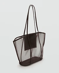 Mango Women's Semi-Transparent Shopper Bag