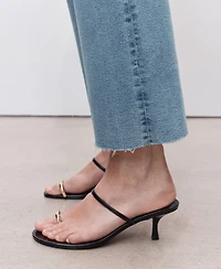 Mango Women's Maternity Flared Cropped Jeans