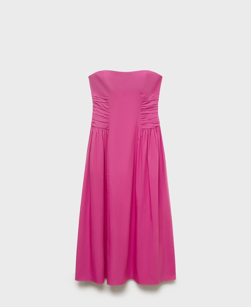 Mango Women's Strapless Midi Dress