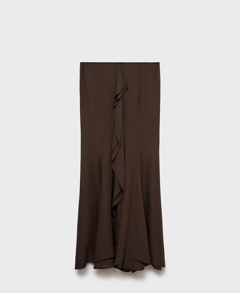 Mango Women's Ruffle Detail Maxi-Skirt
