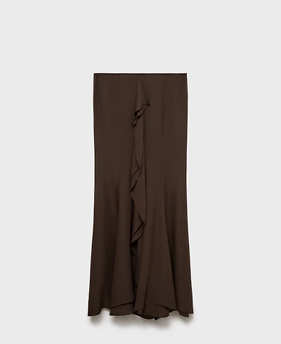 Mango Women's Ruffle Detail Maxi-Skirt