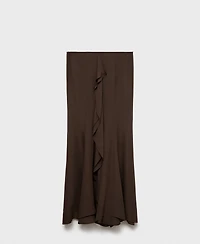 Mango Women's Ruffle Detail Maxi-Skirt
