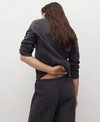 Mango Women's Fluid Cotton Sweatshirt
