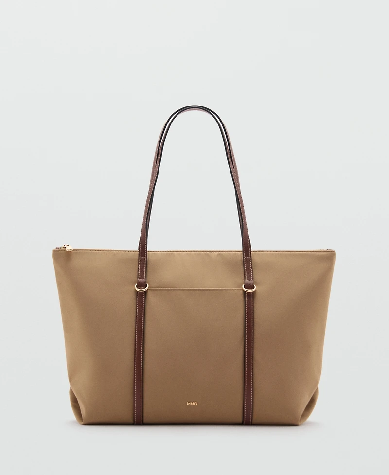 Mango Women's Double Handle Shopper Bag