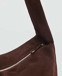 Mango Women's Suede Shoulder Bag