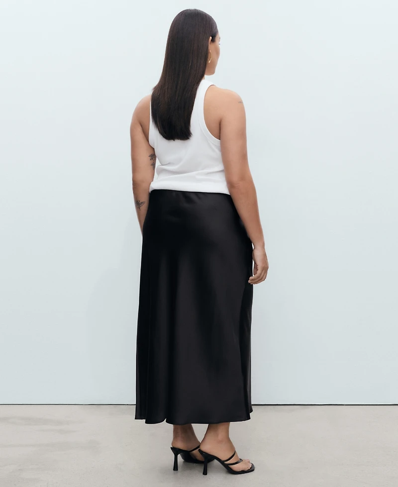Mango Women's Satin Long Skirt