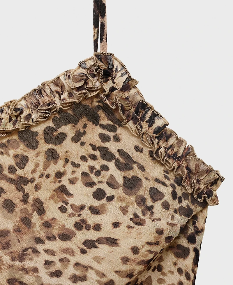 Mango Women's Animal Print Midi Dress